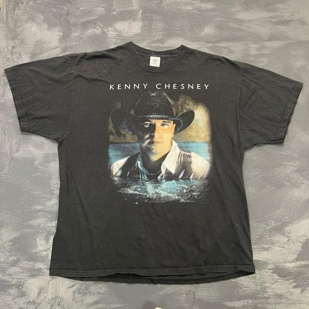Vintage Kenny Chesney Shirt Mens XL Black 2000s It Dont Happen Twice